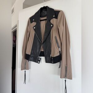 RUDSAK Black and Tan Leather Jacket